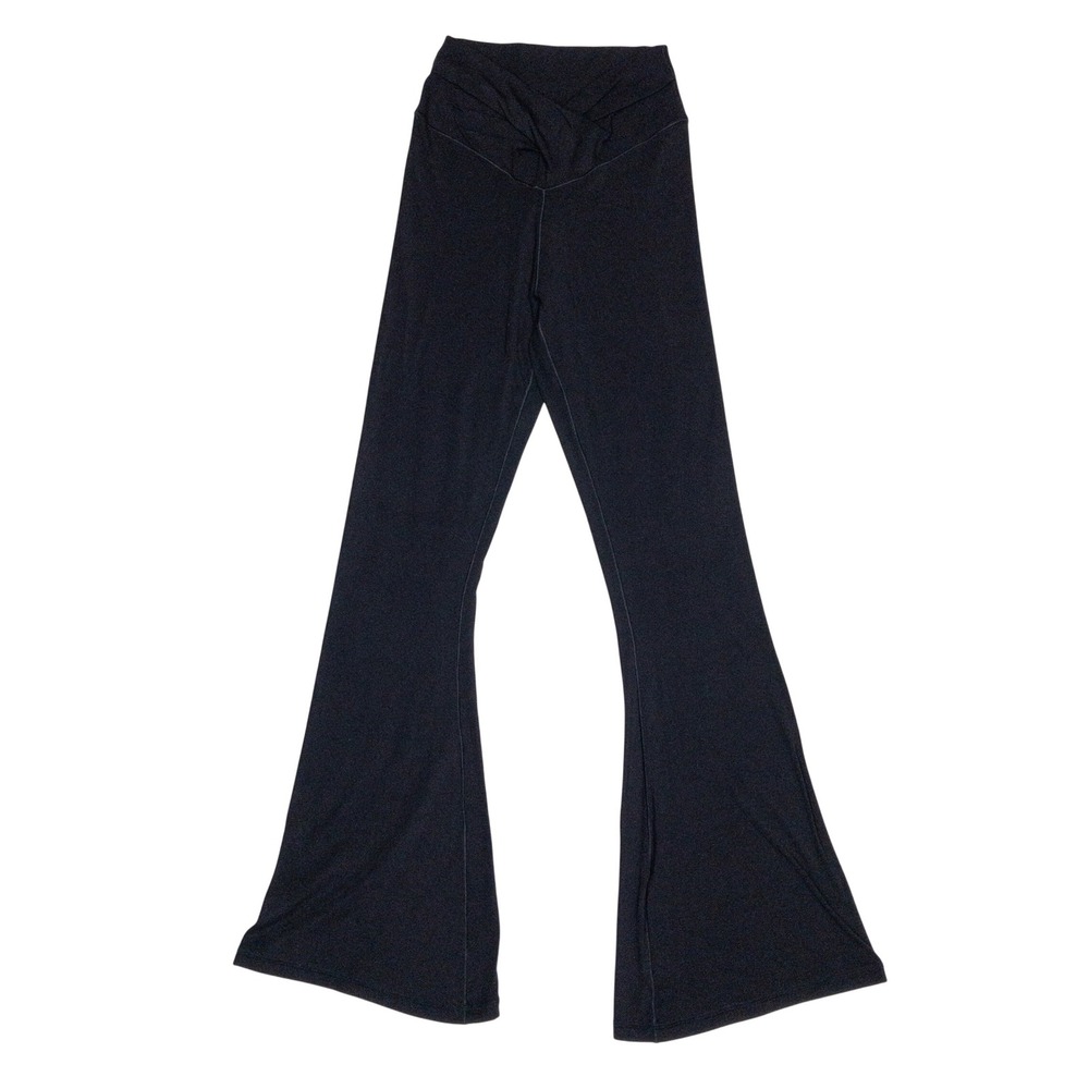 Aerie Offline Real Me Flare Leggings Womens Medum Black Crossover High Rise Yoga